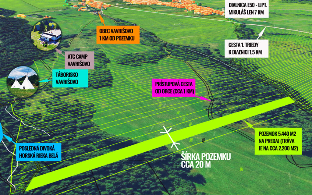 Pozemok Liptov - Tatry - Vavrišovo (7km Liptovský Mikuláš) - Včely, ovce, kozy, kone, farma - Malý obr.č.2