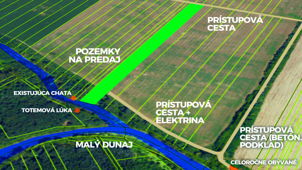 Pozemok Bernolákovo s elektrikou - pri Malom Dunaji, pri chate, parku, 1.4ha - Air BnB, mobilné domy, investícia - BIG obr.19